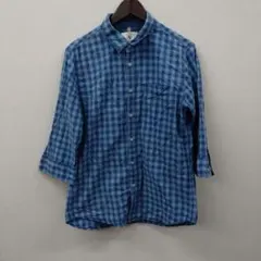 (15)AIGLE チェック柄 七分袖シャツのサムネイル