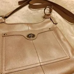 ✧ COACH✧ コーチ 本革 ターンロック ショルダーバッグ✨かなり美品✨