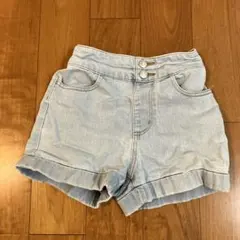 GU デニムショートパンツ ライトブルー 120