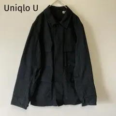 Uniqlo U ミリタリーワークジャケット ブラック　羽織り　コットン　メンズのサムネイル