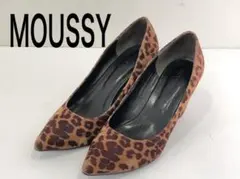 MOUSSY マウジー　ヒョウ柄パンプス　スエードパンプス　23㎝