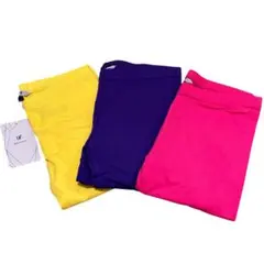 レギンス/ガールズ/幼児/3色3枚セット/ピンク.紫.黄色/スパッツ