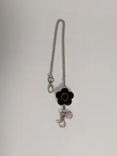 MARY QUANT マリークワント リールキーホルダー チャーム ブラック