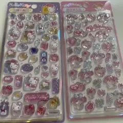 【即日発送】海外ライセンス キティ マイメロ ボンドロ風ラメ入りシール2枚