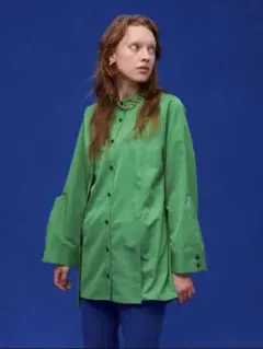 ユナイテッドトウキョウ　ウェーブレイヤーシャツ　グリーン