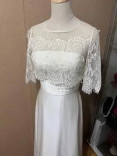 エレガントホワイトロングドレス