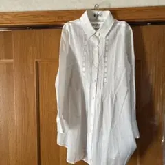 長袖ホワイトシャツ コットン刺繍のサムネイル