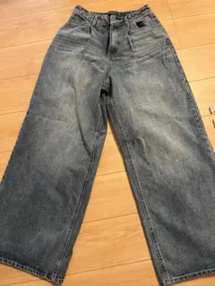 GRL ワイドデニムパンツ M ブルー