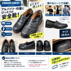 ミドリ安全 安全靴 黒 ローファータイプ 作業靴 メンズ 中古 現場用