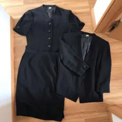 レディース　喪服　上着　半袖　スカート　3点セット　15号　3L