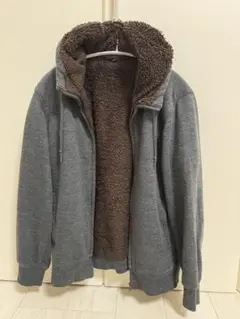 UNIQLO MENS - Mサイズ 裏起毛ボアスウェットフルジップパーカー