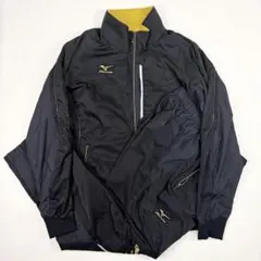 b1676【Mizuno Pro】ナイロン　セットアップ　野球　上下セット　L