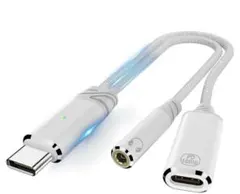 【2025 新版】 イヤホン変換アダプタ 2in1USB C to 3.5mm