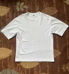 【UNIQLO U】エアリズムコットンオーバーサイズTシャツ(５分袖) 白