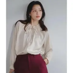 ANY SYS ギャザーネック ブラウス￥7,990アイボリーM