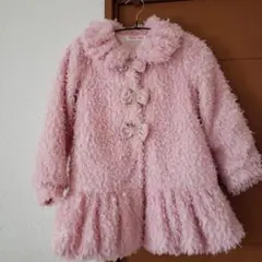 mezzo piano ピンクファーコート 140サイズ