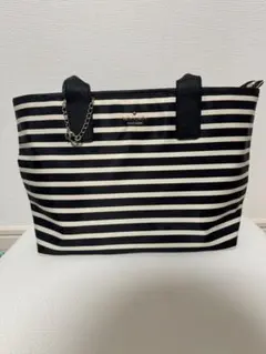 kate spade new york ナイロン製ボーダートートバッグ