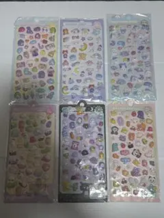 《新品》　海外　ボンボン ドロップ シール 6枚セット ぷくぷく　立体　シール