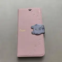 猫デザインのピンク手帳型ケース XS X様です。