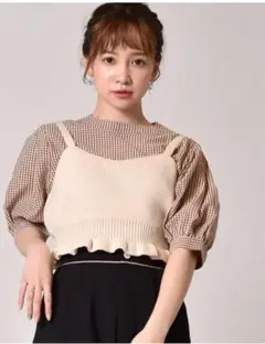 emsニットビスチェ付ブラウス﻿