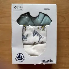 PETIT BATEAU オーガニックロンパース 3枚セット 18ヶ月