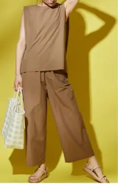 NOLLEY’S【F】セットアップ　ブラウス　スカート　キャメル　フリーサイズ