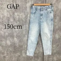 GAP マムジーンズ 150cm デニム パンツ キッズ ジュニア ライトブルーのサムネイル