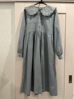 merry jenny フリル襟 ロングワンピース 刺繍