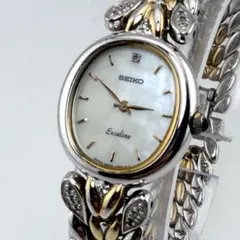 稼働 SEIKO Exceline 腕時計 4N20-5250 シェル文字盤