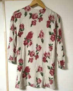 花柄 ニットワンピース