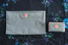 【新品】デニムローズポーチ・インナーケースのサムネイル