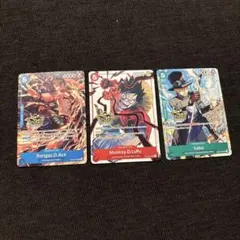 英語版ワンピースカード　ルフィ　エース　サボ 3周年記念　プロモ　海外限定