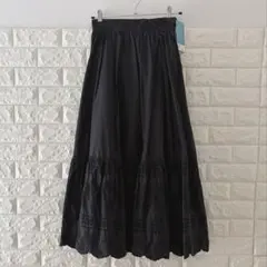 ナノユニバース｜刺繍ミックスティアードスカート未使用