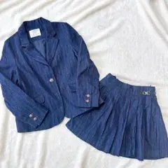 Zara Girls セットアップ 8号 ネイビー 128cm セレモニー