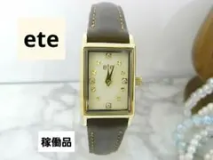 ete　エテ　レキタングル　ゴールド　カラー　レディース　ウォッチのサムネイル