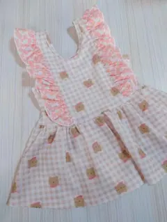 【新品】水着 スイムウェア くまさん 小花柄 90