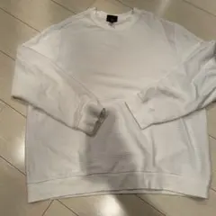 H&M オフホワイト　ワッフル長袖トップス　XXL