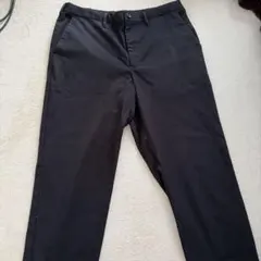 GUメンズ スラックス パンツ ブラック ウエストゴム