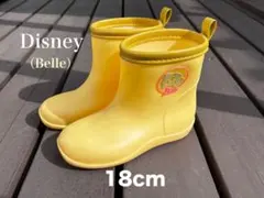 Disney 18cm ベル レインブーツ 長靴 イエロー