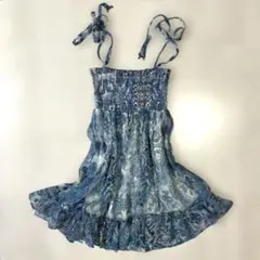 y2k フェアリーグランジ　森ガール　姫カジ　平成ギャル　花柄　ラメ　フリル