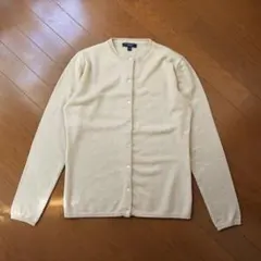 新同品◯BURBERRY London カシミヤ ラウンド カーデ 薄茶 M