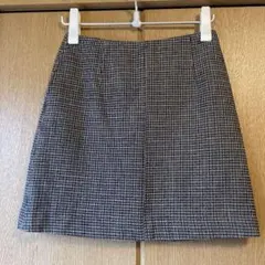 BEAUTY&YOUTH黒と白のチェック柄タイトミニスカート