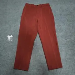 赤 コットン混紡 スラックスのサムネイル