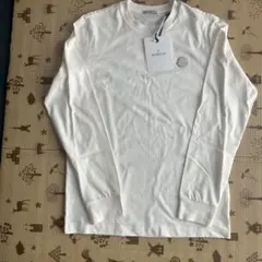 美品〕モンクレール 黒ワッペン M 長袖Tシャツ ホワイト 5S336 | Mercari