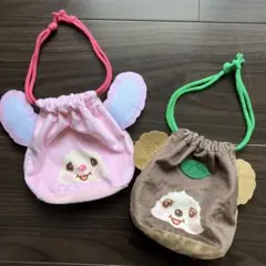 モンチッチ巾着袋 ガチャガチャ　2点セットのサムネイル