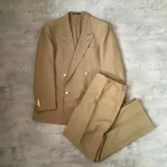 90s Burberry's バーバリー セットアップ ダブル 金ボタン グレー