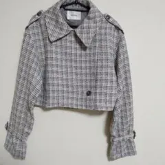 NICE CLAUPツイードジャケット　 ショートジャケット