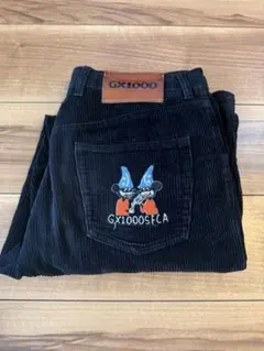 GX1000 ブラック コーデュロイパンツ 30