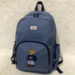 極美品 希少 ポロ ラルフローレン ポロベア リュック ブルー デニムのサムネイル