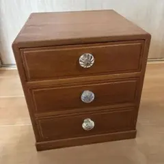 昭和レトロ】木製 小引き出し 3段 小物入れ 古道具 アンティーク